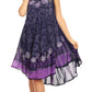 Sakkas Anabel Women's Short Flowy Caftan Tank Dress Cover up  Light Swing A-line