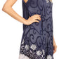 Sakkas Anabel Women's Short Flowy Caftan Tank Dress Cover up  Light Swing A-line