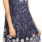 Sakkas Anabel Women's Short Flowy Caftan Tank Dress Cover up  Light Swing A-line