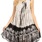 Sakkas Mariela Women's Tie Dye Loose Sleeveless Tank Short Nightgown Dress Coverup