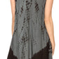 Sakkas Mariela Women's Tie Dye Loose Sleeveless Tank Short Nightgown Dress Coverup
