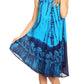 Sakkas Mariela Women's Tie Dye Loose Sleeveless Tank Short Nightgown Dress Coverup