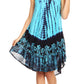 Sakkas Mariela Women's Tie Dye Loose Sleeveless Tank Short Nightgown Dress Coverup