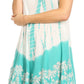 Sakkas Mariela Women's Tie Dye Loose Sleeveless Tank Short Nightgown Dress Coverup