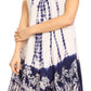 Sakkas Mariela Women's Tie Dye Loose Sleeveless Tank Short Nightgown Dress Coverup