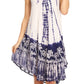Sakkas Mariela Women's Tie Dye Loose Sleeveless Tank Short Nightgown Dress Coverup