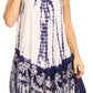 Sakkas Mariela Women's Tie Dye Loose Sleeveless Tank Short Nightgown Dress Coverup