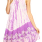 Sakkas Mariela Women's Tie Dye Loose Sleeveless Tank Short Nightgown Dress Coverup