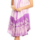 Sakkas Mariela Women's Tie Dye Loose Sleeveless Tank Short Nightgown Dress Coverup