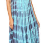 Sakkas Renata Women's Cold Shoulder Maxi Caftan Dress Sundress Flare Stonewashed