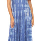 Sakkas Renata Women's Cold Shoulder Maxi Caftan Dress Sundress Flare Stonewashed