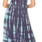 Sakkas Renata Women's Cold Shoulder Maxi Caftan Dress Sundress Flare Stonewashed