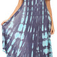 Sakkas Renata Women's Cold Shoulder Maxi Caftan Dress Sundress Flare Stonewashed
