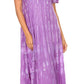 Sakkas Renata Women's Cold Shoulder Maxi Caftan Dress Sundress Flare Stonewashed