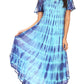 Sakkas Renata Women's Cold Shoulder Maxi Caftan Dress Sundress Flare Stonewashed