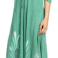 Sakkas Renata Women's Cold Shoulder Maxi Caftan Dress Sundress Flare Stonewashed