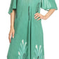 Sakkas Renata Women's Cold Shoulder Maxi Caftan Dress Sundress Flare Stonewashed
