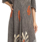 Sakkas Renata Women's Cold Shoulder Maxi Caftan Dress Sundress Flare Stonewashed
