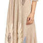 Sakkas Renata Women's Cold Shoulder Maxi Caftan Dress Sundress Flare Stonewashed
