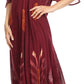 Sakkas Renata Women's Cold Shoulder Maxi Caftan Dress Sundress Flare Stonewashed