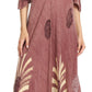Sakkas Renata Women's Cold Shoulder Maxi Caftan Dress Sundress Flare Stonewashed