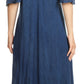 Sakkas Renata Women's Cold Shoulder Maxi Caftan Dress Sundress Flare Stonewashed