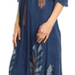 Sakkas Renata Women's Cold Shoulder Maxi Caftan Dress Sundress Flare Stonewashed