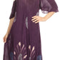 Sakkas Renata Women's Cold Shoulder Maxi Caftan Dress Sundress Flare Stonewashed