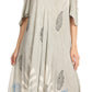 Sakkas Renata Women's Cold Shoulder Maxi Caftan Dress Sundress Flare Stonewashed