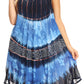 Sakkas Daniella Women's Flowy Tie Dye Relax Caftan Tank Dress Cover up Sleeveless
