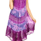 Sakkas Daniella Women's Flowy Tie Dye Relax Caftan Tank Dress Cover up Sleeveless