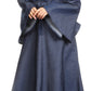 Sakkas Ximena  Long Wrap Around Bell Sleeve Chambray Full Circle Dress Casual