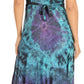 Sakkas Adela Women's Tie Dye Embroidered Adjustable Spaghetti Straps Long Dress