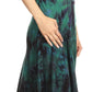 Sakkas Adela Women's Tie Dye Embroidered Adjustable Spaghetti Straps Long Dress
