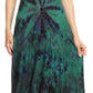 Sakkas Adela Women's Tie Dye Embroidered Adjustable Spaghetti Straps Long Dress