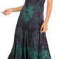 Sakkas Adela Women's Tie Dye Embroidered Adjustable Spaghetti Straps Long Dress