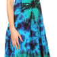 Sakkas Adela Women's Tie Dye Embroidered Adjustable Spaghetti Straps Long Dress