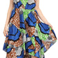 Sakkas Emalia Women's Sleeveless Cocktail High Low Hem Dress with Pockets Chambray