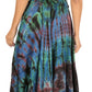 Sakkas Lia Short Sleeve Peasant Maxi Corset Tie-dye Dress with Embroidery Runs Big