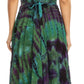 Sakkas Lia Short Sleeve Peasant Maxi Corset Tie-dye Dress with Embroidery Runs Big