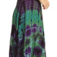 Sakkas Lia Short Sleeve Peasant Maxi Corset Tie-dye Dress with Embroidery Runs Big