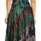 Sakkas Lia Short Sleeve Peasant Maxi Corset Tie-dye Dress with Embroidery Runs Big
