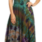 Sakkas Lia Short Sleeve Peasant Maxi Corset Tie-dye Dress with Embroidery Runs Big