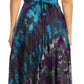 Sakkas Lia Short Sleeve Peasant Maxi Corset Tie-dye Dress with Embroidery Runs Big