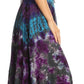 Sakkas Lia Short Sleeve Peasant Maxi Corset Tie-dye Dress with Embroidery Runs Big