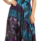 Sakkas Lia Short Sleeve Peasant Maxi Corset Tie-dye Dress with Embroidery Runs Big