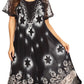 Sakkas Marga Women Maxi Summer Caftan Swimsuit Beach Cover Up Dress with Lace