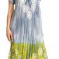 Sakkas Sofia Women's Flowy Summer Maxi Beach Dress Tie-dye w/Batik & Short Sleeves