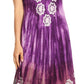 Sakkas Sofia Women's Flowy Summer Maxi Beach Dress Tie-dye w/Batik & Short Sleeves