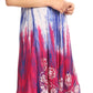 Sakkas Sofia Women's Flowy Summer Maxi Beach Dress Tie-dye w/Batik & Short Sleeves